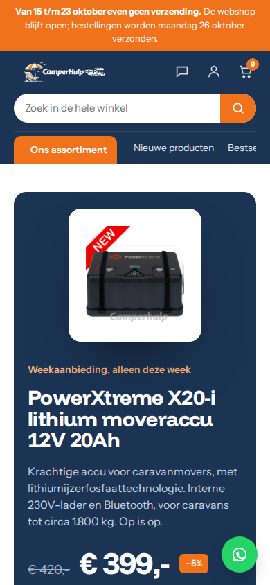Richting A op een telefoon