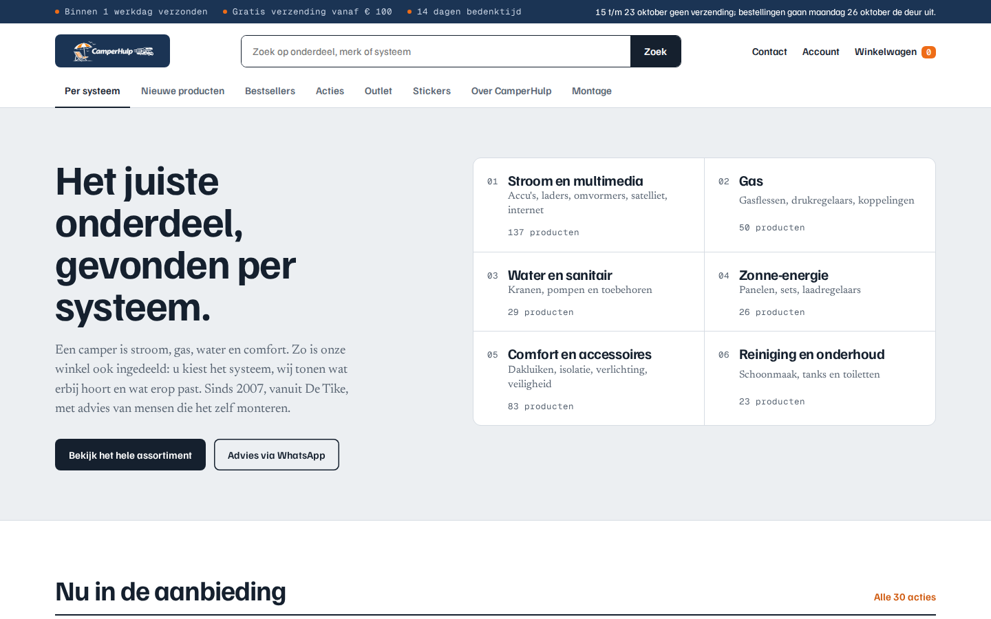Richting C op een groot scherm