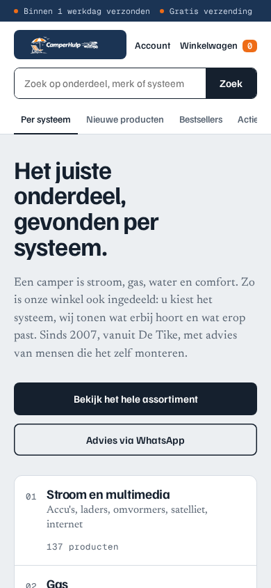 Richting C op een telefoon